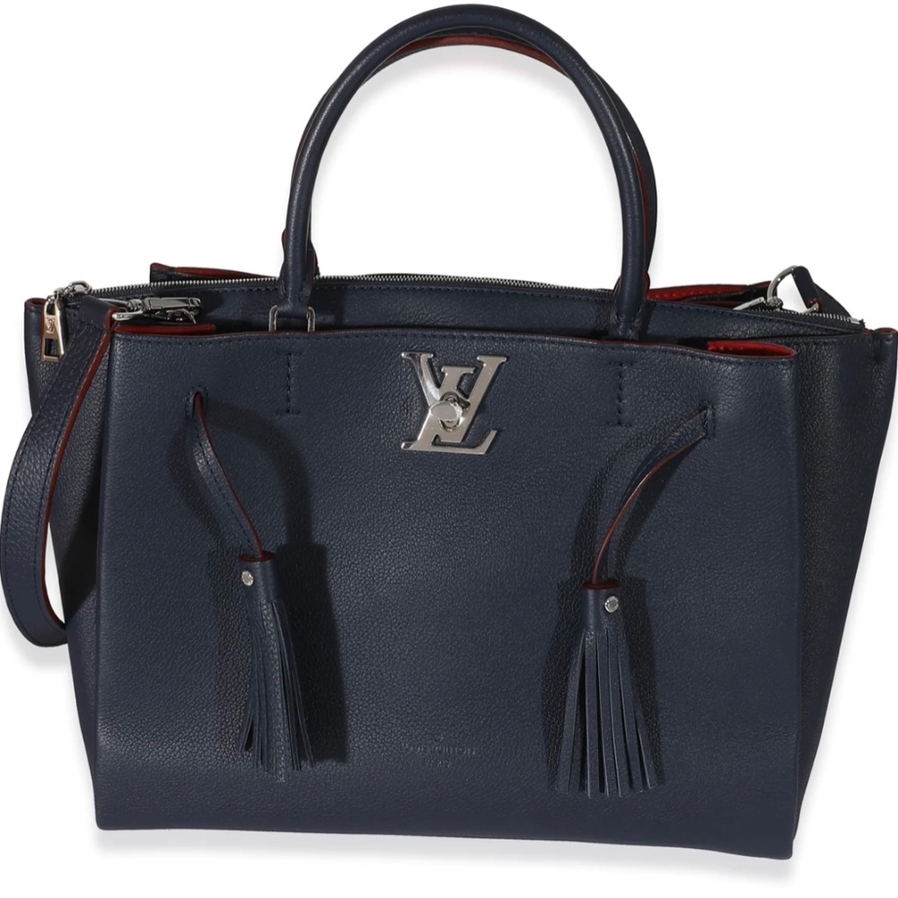 Louis Vuitton calfskin Marine Lockme tote*Authentic*